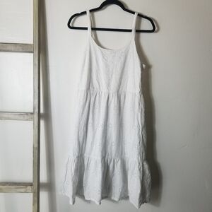 LUCKY BRAND WHITE TIERED DRESS SIZE SMALL